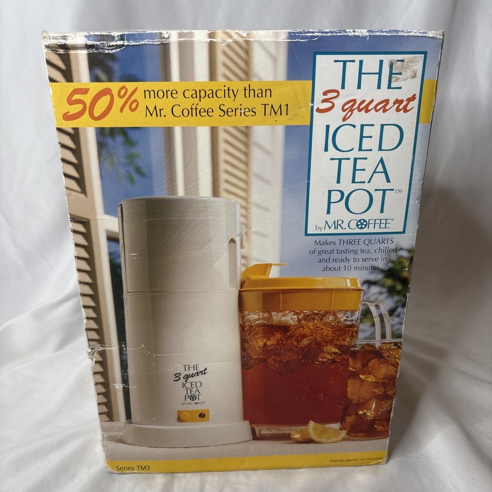 Vintage Mr. Coffee TM3 The 3 Quart Iced Tea Pot Maker NOS 1995. - Picture 3 of 6
